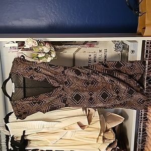 Glitter rose gold mini dress